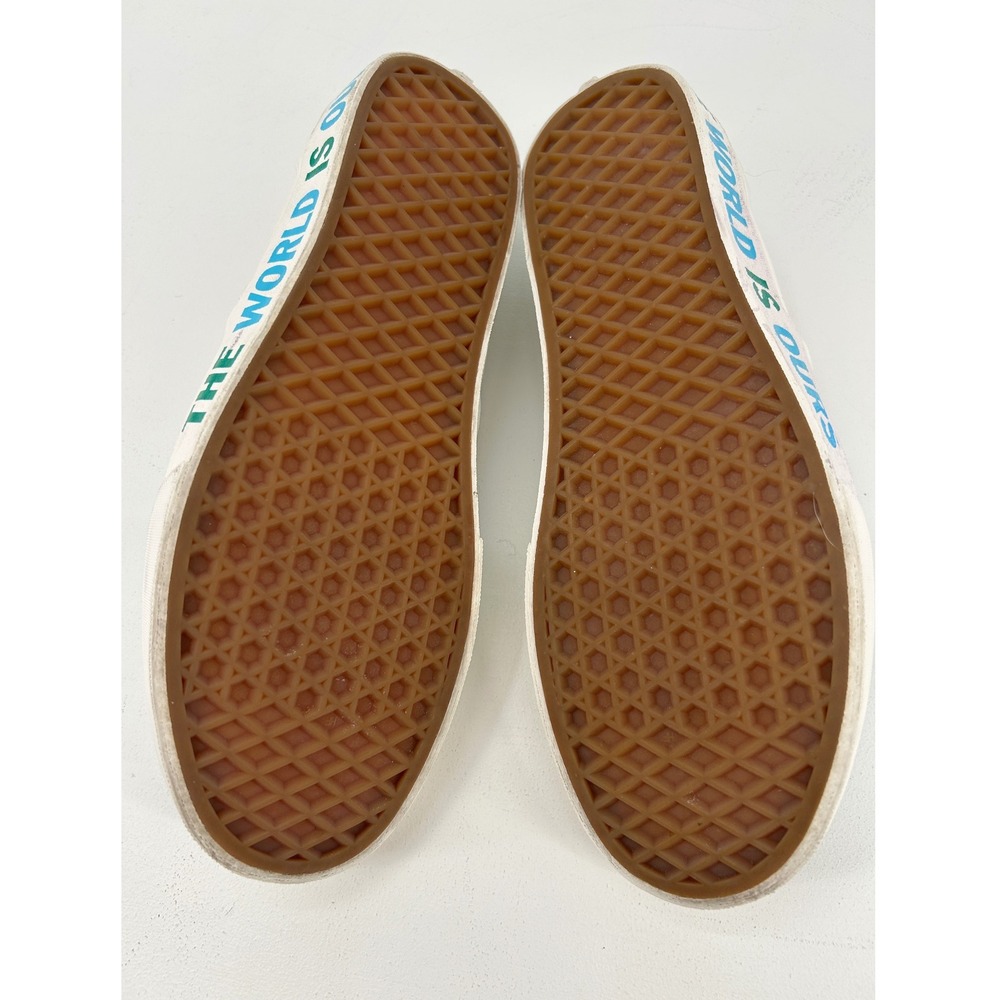 Vans Classic Slip-On Eco Theory World Map Checkerboard Mens 8.5 Womens 10 - Picture 9 of 9